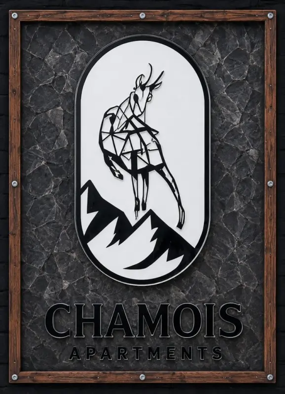 Izba Štúdiový apartmán Chamois s balkónom v TANAWA, s.r.o. – logo chamois apartments